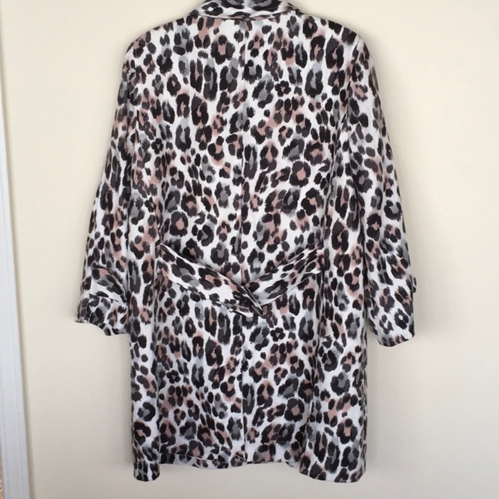 EUC Joie Lined Linen Leopard Coat - Picture 2 of 6